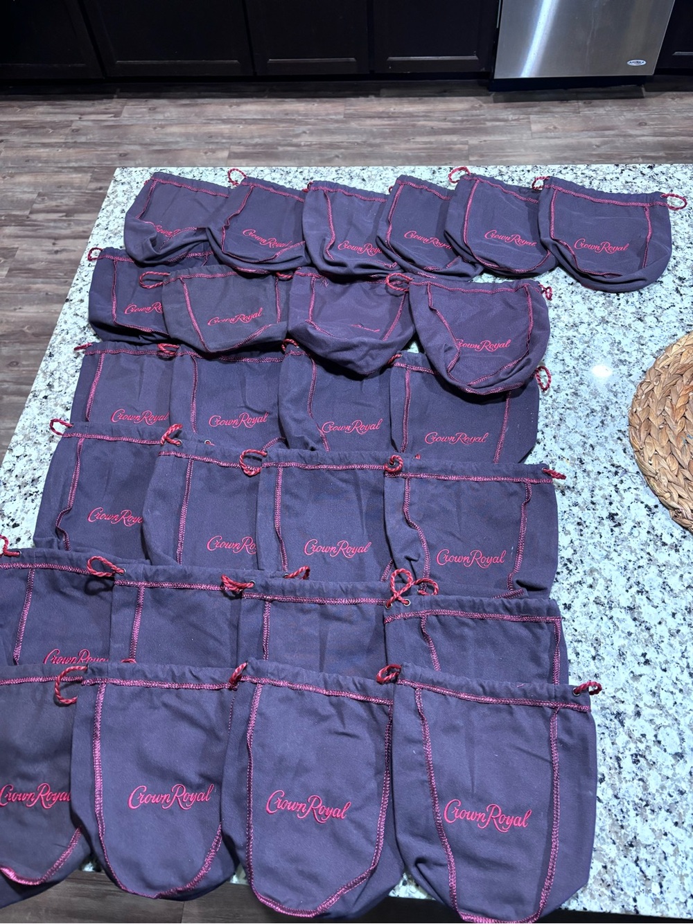 26 Crown royal blackberry bags